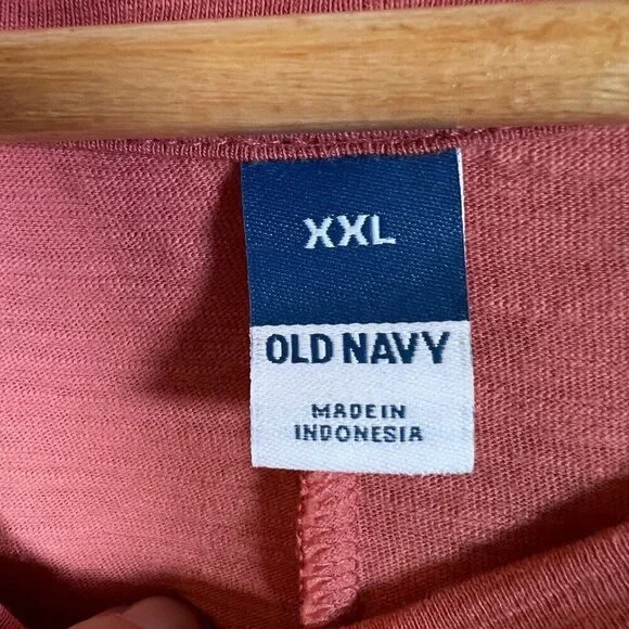 Old Navy Waist-Defined Slub Knit Mini T-Shirt Dress in Sugar Poppy Women's XXL - Picture 5 of 8